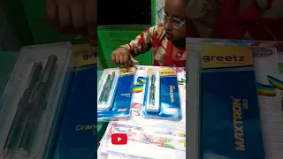 Maxtron Gold  Pen || Sale By Costr Little Girl 🤵‍♀️Stationary Kit Unboxing