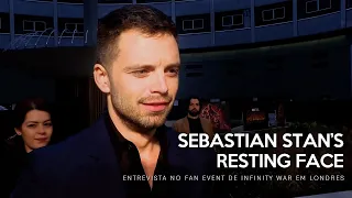 Sebastian Stan's Resting Face | 'Avengers: Infinity War' Fan Event in London [LEGENDADO]