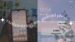 make your android phone aesthetic||customizing vivo y11||pink pastel theme