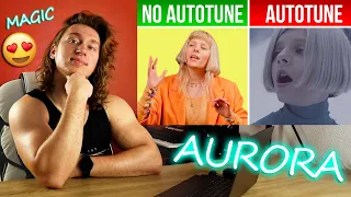 AURORA 'Runaway' | *AUTOTUNE VS NO AUTOTUNE* (Genius) | Singer Reaction!