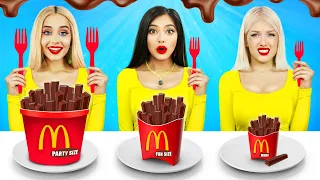 Big, Medium and Small Chocolate Food Challenge | Eating Sweets & Giant VS Tiny Chocolate by RATATA