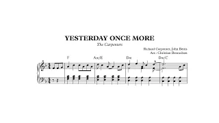 The Carpenters - Yesterday Once More - Piano