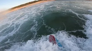 Surf POV Spot X Only caught 2 waves, total gumby this morning. Brendan on a left..