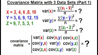 Covariance (10 of 17) Covariance Matrix with 3 Data Sets (Part 1)