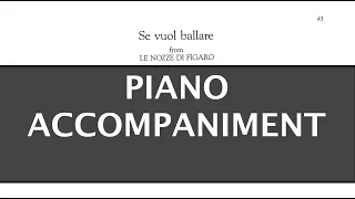 Se vuol ballare (W. A. Mozart) - Piano Accompaniment in F Major