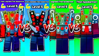 HYPER vs KNIFE vs UPGRADED vs TITAN SPEAKERMAN In Toilet Tower Defense!