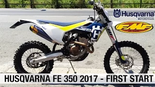 Husqvarna Fe 350 MY 2017 - FMF Exhaust - FIRST START - enduro cross