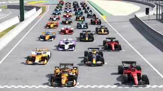 F1 2022 Cars vs IndyCars 2022 - Le Mans 24h Circuit
