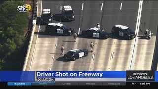 Investigation continues after driver shot on 405 Freeway