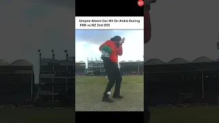 Umpire Aleem Dar Hit On Ankle During PAK vs NZ 2nd ODI