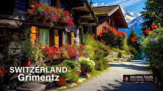 Грименц Швейцария 🇨🇭 Тур по швейцарской деревне ☀️ Самые красивые деревни Швейцарии 🌺 4k видео