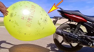 Balloon Vs Bike Silencer - Super Big Size Balloon Create