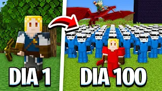 EU PASSEI 100 DIAS me PREPARANDO para A MAIOR BATALHA do MINECRAFT! - O FILME