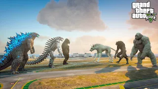 Godzilla Mechagodzilla Kong vs George Team - GTA V Mods