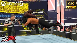 WWE 2K - Roman Reigns vs Omos - Undisputed Championship Match | Xbox [4k60]