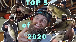 Top 5 BASS FISHING Moments of 2020 | California Delta