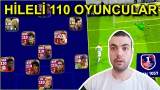 ŞOK OLDUM  !!! 110 SEVİYELİ HİLELİ OYUNCULARA KARŞI OYNADIM (eFootball 2023 Mobile)