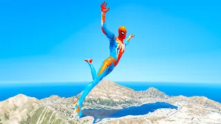 GTA 5 Epic Water Ragdolls Spiderman Vs Minions, Hulk, Squid Dolls, Gorilla, King Kong