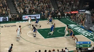 NBA 2K19 - Milwaukee Bucks vs Golden State Warriors - Gameplay (PC HD) [1080p60FPS]