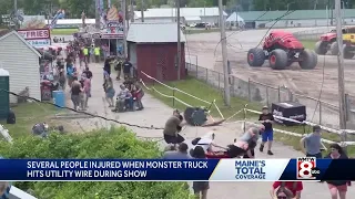 Man talks about scary scene at monster truck event in Topsham