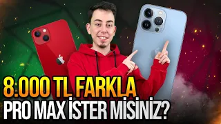 iPhone 13 Pro Max vs iPhone 13! - 8.000 TL farkla Pro Max?