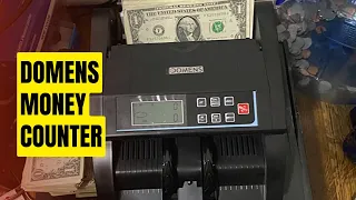 DOMENS Money Counter | UV/MG/IR/DD Counterfeit Detection | Currency Banknote Counting Machine