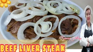 BEEF LIVER STEAK recipe | How to cook beef liver steak | Gianna Vlogs