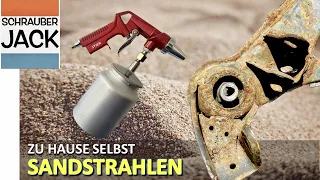 Sandblast and remove rust yourself at home.