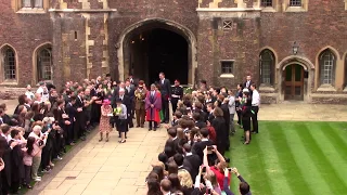 Her Majesty Queen Elizabeth II, the Patroness, in Queens' College July 2019