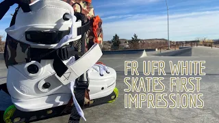 FR UFR WHITE INLINE SKATES FIRST IMPRESSIONS #rollerblading  #aggressiveinline  #inlineskating