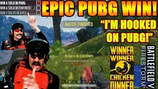 DrDisrespect FINALLY WINS A Solo In PUBG & Reacts To Battlfield Firestorm (Raw Gameplay)!