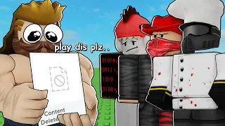 i forced youtubers to play my roblox game...