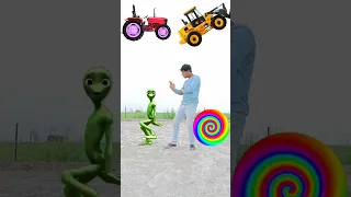 Rotating magic ball to tractor, jcb, alien & girl  magical vfx video #shorts 😀