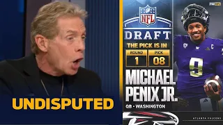 UNDISPUTED | "IS CRAZY!" - Skip and Irvin reacts Falcons select Michael Penix Jr. 8th overall