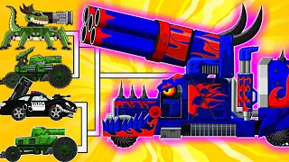 ALL SERIES TRANSFORMERS TANK : Scourge Hybrid Optimus VS M4-T10 / Police Car | Arena Tank Cartoon