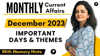 December 2023 - Important Days & Themes | Monthly Current Affairs December 2023 With Mnemonics
