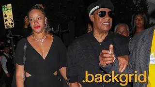 Stevie Wonder and his Family at Catch Steak in West Hollywood