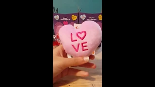 Sweethearts pink  love  valentines plush #6 Mcdonald's 2015 happy meal