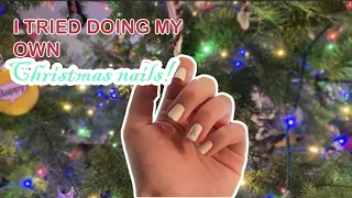 Cute DIY Christmas nails!! Vlogmas day 20!!