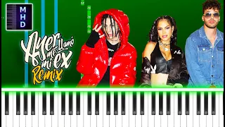 KHEA, Natti Natasha, Prince Royce - Ayer Me Llamó Mi Ex Remix ft. Lenny Santos (Piano Tutorial)