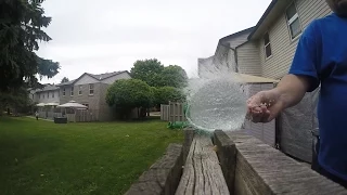 Super Slow motion water balloon pop Gopro Hero 4 black