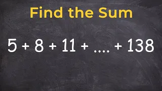 Math tutorial for determining the sum of an arithmetic series