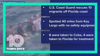 10 Cuban migrants rescued from sinking vessel off Florida coast