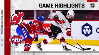 Devils @ Canadiens 2/8/22 | NHL Highlights