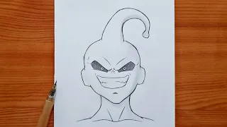 How to draw Buu from Dragon Ball | Buu step by step | easy tutorial drawing