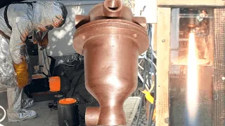 Metal Casting and Testing a Liquid-Fuel Rocket Engine