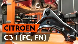 How to change front suspension arm / front control arm on CITROEN C3 1 (FC, FN) [TUTORIAL AUTODOC]