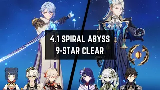 4.1 Spiral Abyss | C0 Ayato National + C0 Neuvillette Hyperbloom | Floor 12 9 Star | Genshin Impact