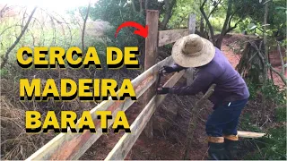 COMO FAZER CERCA DE MADEIRA BOA BONITA E BARATA (PASSO À PASSO)