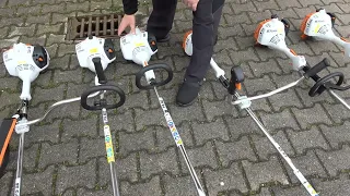 Stihl Motorsensenvergleich, was sind die Unterschiede der kleinen 2-Takt Sensen FS38 FS40 FS50C FS55